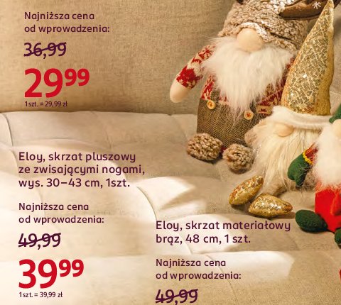 Skrzat siedzący z wiszącymi nogami Eloy promocja w Rossmann