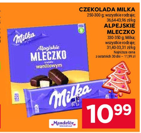 Czekoladki waniliowe Milka alpejskie mleczko promocja w Stokrotka