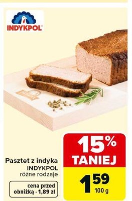 Pasztet z indyka INDYKPOL różne rodzaje promocja w Carrefour Market