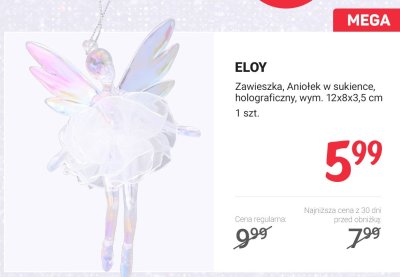 Zawieszka Aniołek w sukience, holograficzny promocja w Rossmann