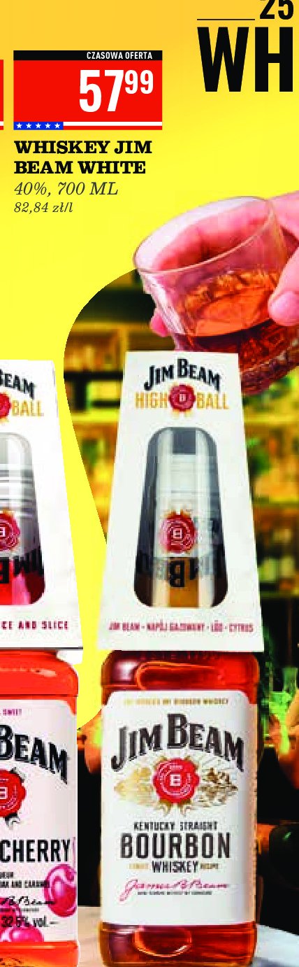 Bourbon +  szklanka Jim beam bourbon promocja