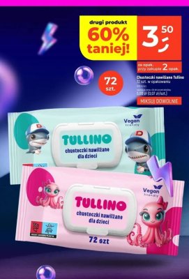 Chusteczki nawilżane Tullino dla dzieci 72 szt. promocja w Dealz
