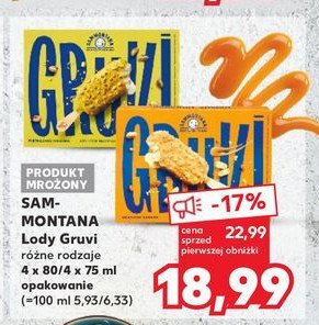 Lody pistacchio SAMMONTANA GRUVI promocja