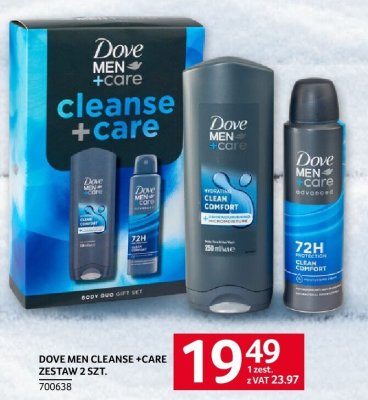 Zestaw kosmetyków Dove Men Cleanse + Care 2 szt. promocja w Selgros