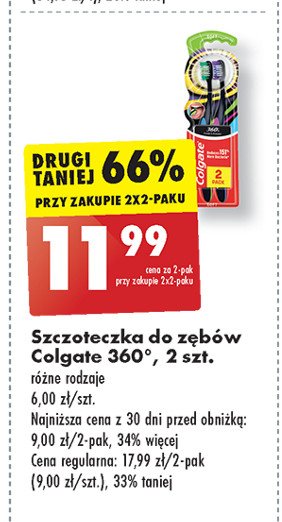 Szczoteczka do zębów charcoal medium Colgate 360 promocja