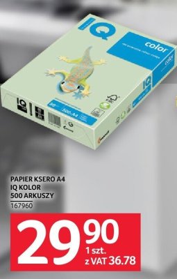 Papier ksero A4 IQ Color 500 arkuszy promocja w Selgros