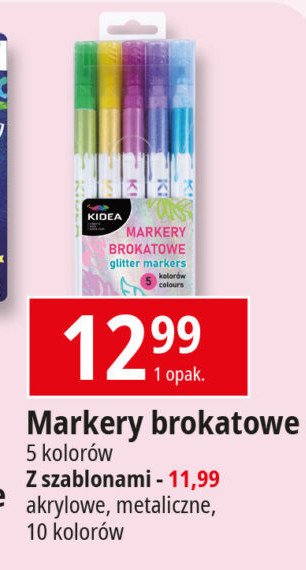Markery pastelowe do tkanin i obuwia Kidea promocja