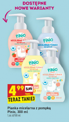 Micelarna pianka do mycia uśmiechnięty banan Pinio promocja