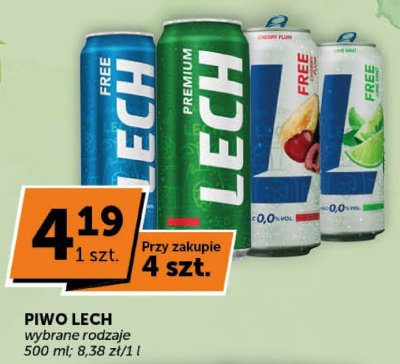 Piwo Lech wybrane rodzaje promocja w Euro Sklep