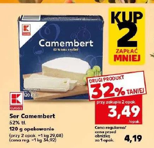 Ser camembert K-classic promocja
