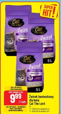 Żwirek bentonitowy dla kota Cat The Lord promocja w POLOmarket