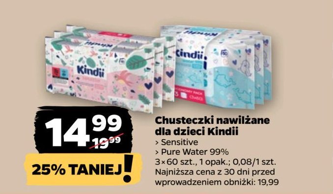 Chusteczki wilgotne ultra sensitive Cleanic kindii promocja