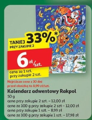 Kalendarz adwentowy promocja w Auchan