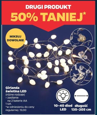 Girlanda świetlna LED (różne rodzaje)  promocja w Netto