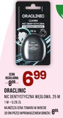 Nić dentystyczna ORACLINIC 25 M promocja w Drogerie Natura