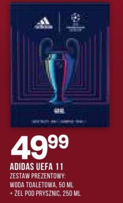 Perfumy Adidas UEFA 11 zestaw prezentowy woda toaletowa + żel pod prysznic promocja w Drogerie Natura