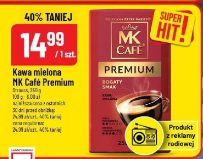 Kawa mielona MK Cafe Premium promocja w POLOmarket
