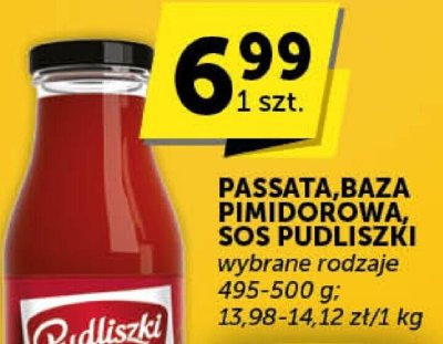 Passata baza pomidorowa sos Pudliszki promocja w Groszek