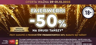 Fajerwerki drugi tańszy produkt -50%  promocja w Biedronka