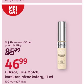 Korektor 2r L'oreal true match promocja w Rossmann