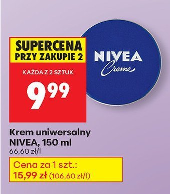 Krem uniwersalny NIVEA, 150 ml promocja w Biedronka