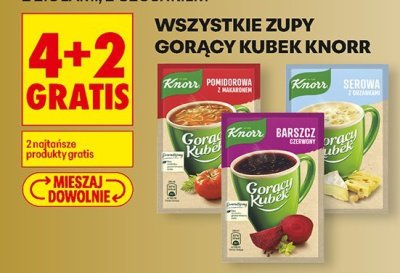 Zupy gorący kubek Knorr promocja w Biedronka