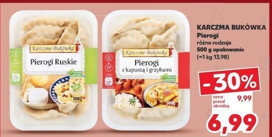 Pierogi z kapustą i grzybami Karczma bukówka promocja