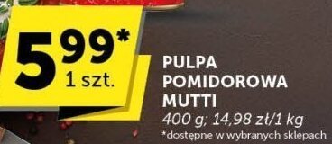 Pulpa pomidorowa Mutti promocja w ABC