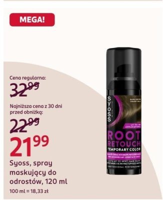 Spray maskujący do odrostów Syoss, 120 ml promocja w Rossmann