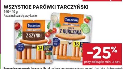 Parówki tarczyński wszystkie różne rodzaje promocja w Stokrotka