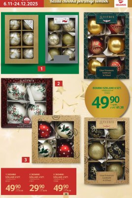 Bombki szklane 4 szt. średnica 10 cm Vitbis promocja w Selgros