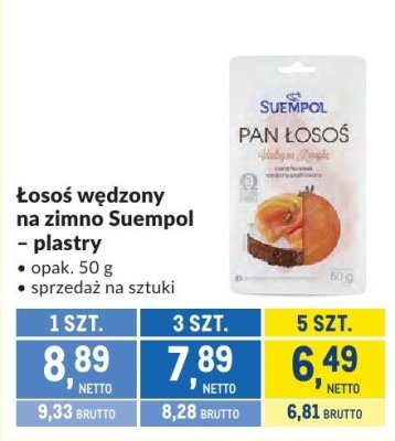Łosoś wędzony na zimno Suempol plastry promocja w Makro