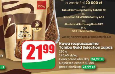 Kawa rozpuszczalna Gold Selection zapas promocja w Dino