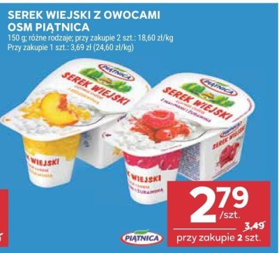 Serek wiejski z owocami OSM Piątnica promocja w Stokrotka