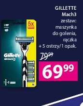 Maszynka do golenia + 4 wkłady Gillette mach3 promocja