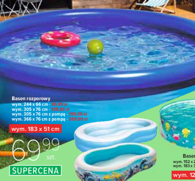 Basen rozporowy z pompą 305 x 76 cm promocja