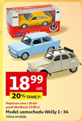 Model samochodu Welly 1:34 różne modele promocja w Auchan