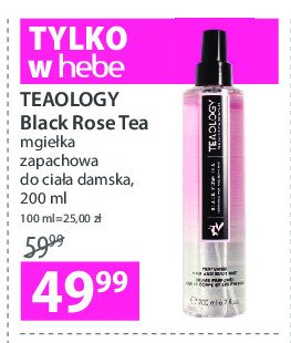 Mgiełka zapachowa rose tea Teaology tea infusion skincare promocja