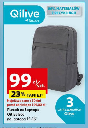 Plecak na laptopa eco Qilive promocja