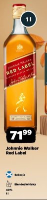 Whisky Johnnie Walker Red Label promocja w Netto