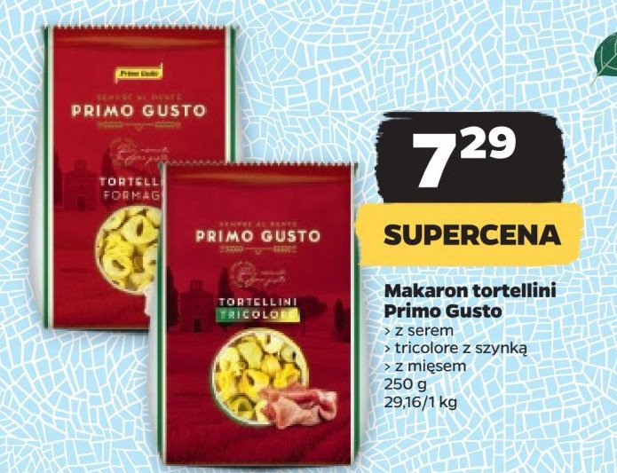 Makaron tortellini prosciutto tricolore Primo gusto promocja