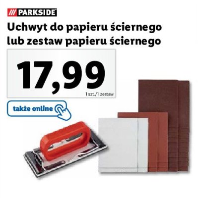 Uchwyt do papieru ściernego Parkside promocja