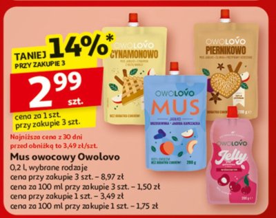 Mus owocowy Owolovo promocja w Auchan