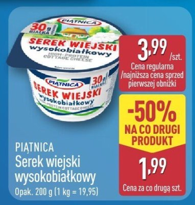 Serek wiejski wysokobiałkowy promocja w Aldi