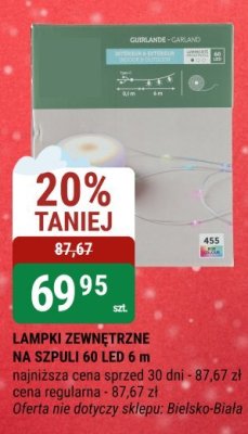 Lampki zewnętrzne na szpuli 60 LED 6 m promocja w bi1