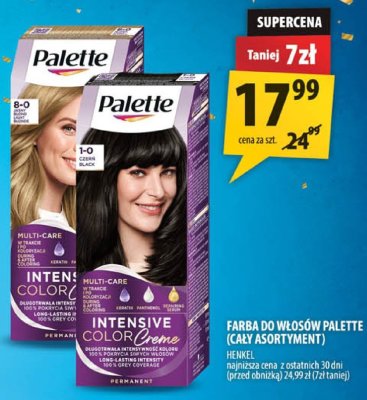 Farba do włosów Palette (cały asortyment) promocja w Arhelan
