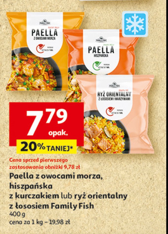 Paella z kurczakiem Family fish promocja w Auchan