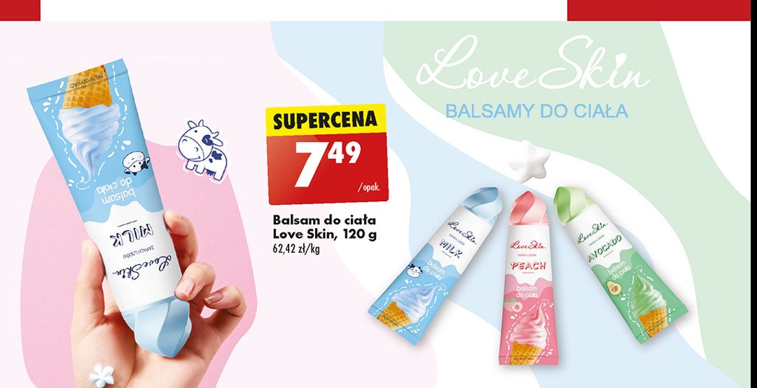 Balsam do ciała milk Love skin promocja