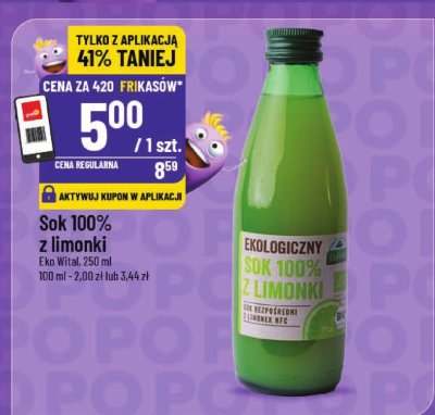 Sok 100% z limonki promocja w POLOmarket
