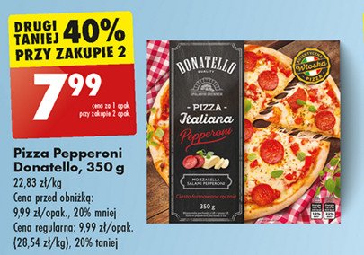 Pizza italiana pepperoni Donatello pizza promocja w Biedronka